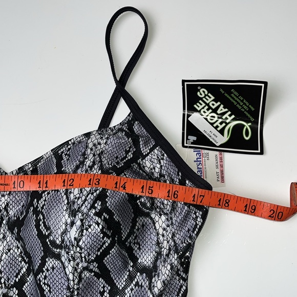 Shore Shape Purple Snakeskin One-Piece Skirt Tank Top V-Neck Padded Swimsuit 14 - Picture 8 of 10